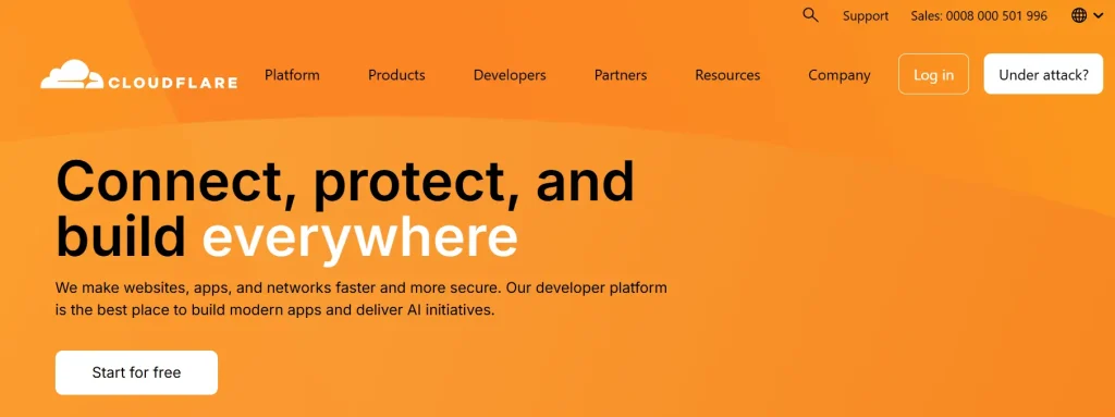 CLOUDFLARE Homepage