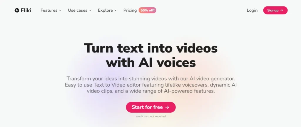 Fliki generates videos based on text instructions