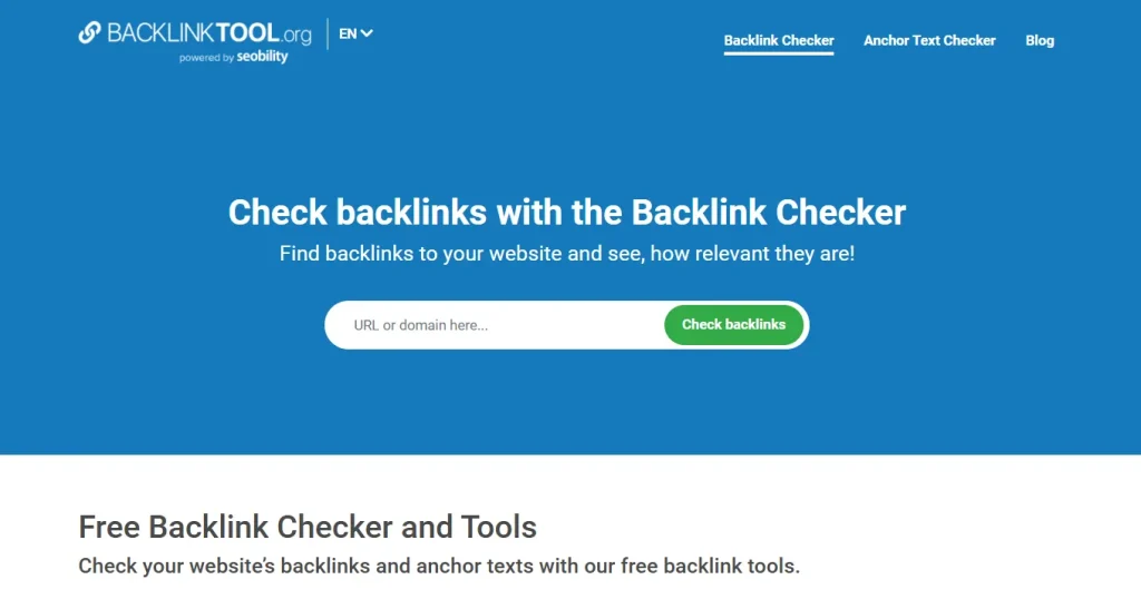 Backlink-Tool.org is a dedicated free backlink chcker