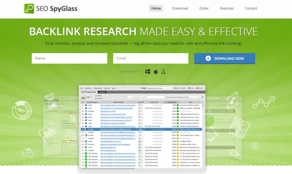 Use SEO SpyGlass free backlink checker for in-depth analytics